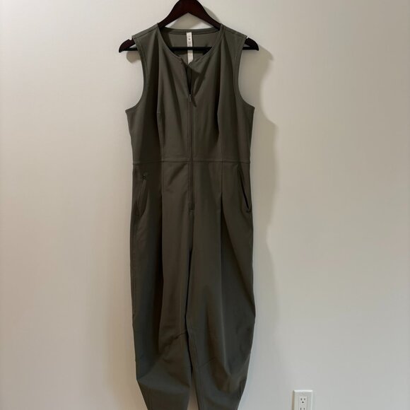 Lululemon Warpstream Jumpsuit in Olive Green – Size 10 - Picture 2 of 9